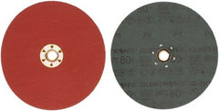 3M - 7" Diam 5/8-11 Threaded Hole 80 Grit Fiber Disc - Medium Grade, Ceramic, 8,600 Max RPM, Series 987C - Exact Tooling