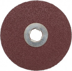 3M - 5" Diam 5/8-11 Threaded Hole 60 Grit Fiber Disc - Medium Grade, Ceramic, 12,000 Max RPM, Series 982C - Exact Tooling