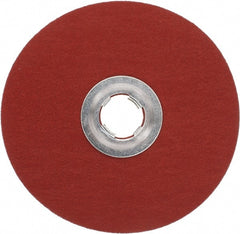3M - 5" Diam 5/8-11 Threaded Hole 80 Grit Fiber Disc - Medium Grade, Ceramic, 12,000 Max RPM, Series 987C - Exact Tooling