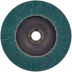 3M - 60 Grit, 7" Disc Diam, 5/8-11 Center Hole, Type 29 Zirconia Alumina Flap Disc - 8,600 Max RPM, Cloth Backing, Arbor Attaching System, Coated - Exact Tooling