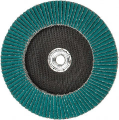 3M - 36 Grit, 7" Disc Diam, 5/8-11 Center Hole, Type 29 Zirconia Alumina Flap Disc - 8,600 Max RPM, Cloth Backing, Arbor Attaching System, Coated - Exact Tooling