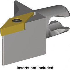 Kennametal - Right Hand Cut, Size KM16, VB.. Insert Compatiblity, Modular Turning & Profiling Cutting Unit Head - 10mm Ctr to Cutting Edge, 20mm Head Length, Series KM Micro - Exact Tooling