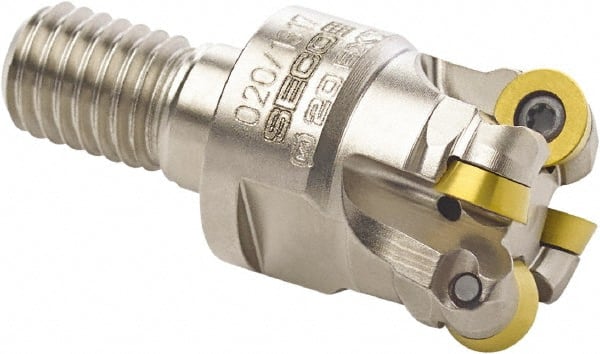 Seco - 25mm Cutting Diam, 23mm Shank Diam, 3.5mm Max Depth of Cut, Modular Connection Indexable Copy End Mill - 5 Inserts, RDH.. 0702 Insert, R217.29 Toolholder, Through Coolant - Exact Tooling
