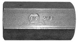 Made in USA - 7/8-9 UNC, 2-1/2" OAL Steel Standard Coupling Nut - Uncoated, 1-7/16" Width Across Flats - Exact Tooling