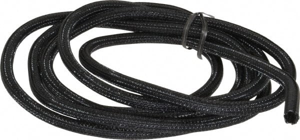 Techflex - Black Braided Cable Sleeve - 10' Coil Length, -103 to 257°F - Exact Tooling