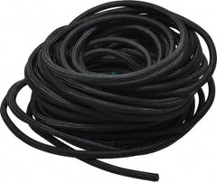Techflex - Black PET Braided Cable Sleeve - 100' Coil Length, -103 to 257°F - Exact Tooling