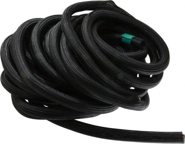 Techflex - Black Braided Cable Sleeve - 50' Coil Length, -103 to 257°F - Exact Tooling