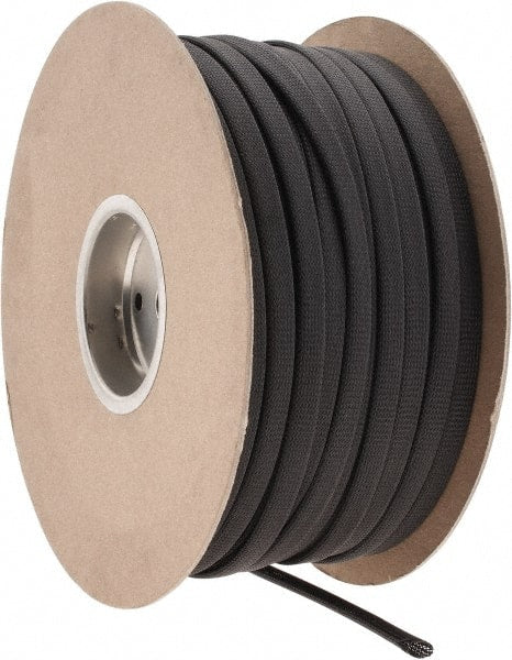 Techflex - Black Braided Expandable Cable Sleeve - 500' Coil Length, -103 to 257°F - Exact Tooling