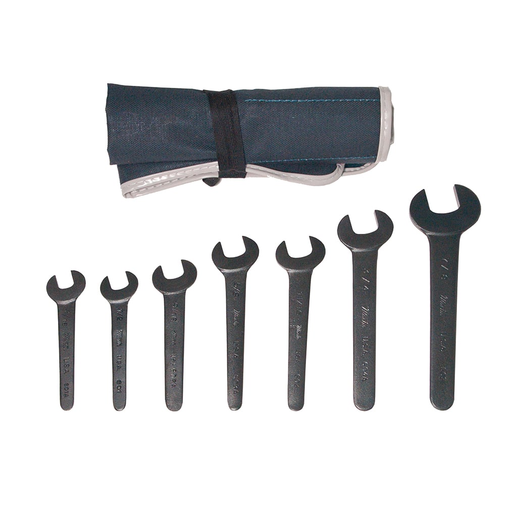Martin Tools - 7 Pc, 7/16 - 1", 6-Point Check Nut Wrench Set - Exact Tooling