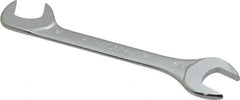 Facom - 14mm Stubby Extra Thin Open End Wrench - 4-23/32" OAL, Double End, Satin Finish, 15° & 75° Head Angle - Exact Tooling