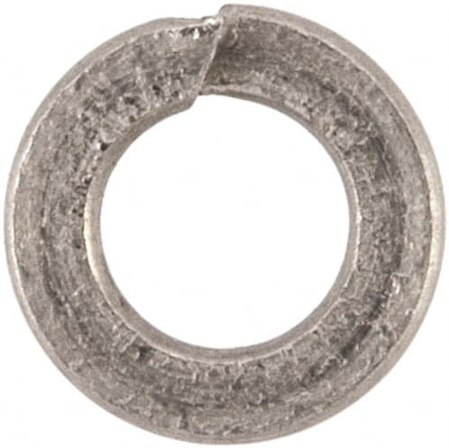 Value Collection - M2, 2.1mm ID, 4.4mm OD, 0.5mm Thick Split Lock Washer - 316 Austenitic Grade A4 Stainless Steel, Uncoated, 2.1mm Min ID, 2.4mm Max ID, 4.4mm Max OD - Exact Tooling