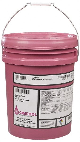 Cimcool - Cimtech 410C, 5 Gal Pail Cutting & Grinding Fluid - Synthetic, For Boring, Drilling, Milling, Reaming - Exact Tooling