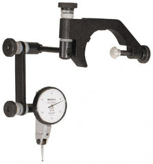 Mitutoyo - 0.0005" Graduation, 0.03" Max Meas, 0-15-0 Dial Reading, Indicator & Base Kit - 1-1/2" Dial Diam - Exact Tooling