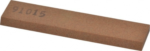 Made in USA - 3-1/2" Long x 3/4" Wide x 3/16" Thick, Aluminum Oxide Sharpening Stone - Rectangle, Medium Grade - Exact Tooling