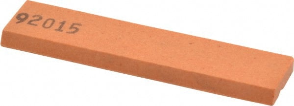 Made in USA - 3-1/2" Long x 3/4" Wide x 3/16" Thick, Aluminum Oxide Sharpening Stone - Rectangle, Fine Grade - Exact Tooling