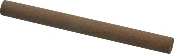 Made in USA - 4" Long x 3/8" Diam x 3/8" Thick, Aluminum Oxide Sharpening Stone - Round, Medium Grade - Exact Tooling