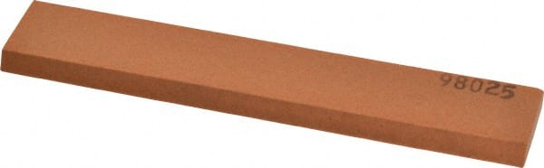 Made in USA - 5" Long x 1" Wide x 3/16" Thick, Aluminum Oxide Sharpening Stone - Rectangle, Fine Grade - Exact Tooling