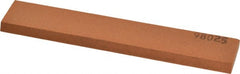 Made in USA - 5" Long x 1" Wide x 3/16" Thick, Aluminum Oxide Sharpening Stone - Rectangle, Fine Grade - Exact Tooling