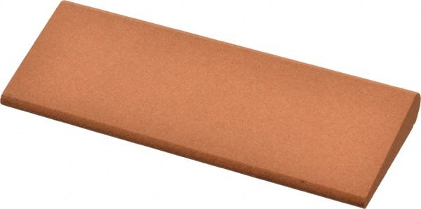Made in USA - 4-1/2" Long x 1-3/4" Diam x 1/2" Thick, Aluminum Oxide Sharpening Stone - Round, Fine Grade - Exact Tooling