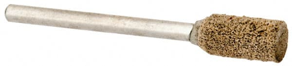 Made in USA - W163, Cylinder End, Mounted Point - Medium Grade, 80 Grit - Exact Tooling
