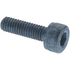 Metric Blue - M12x1.75 Metric Coarse Hex Socket Drive, Socket Cap Screw - Grade 12.9 Alloy Steel, Metric Blue Finish, Partially Threaded, 60mm Length Under Head - Exact Tooling