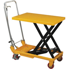 Wesco Industrial Products - 660 Lb Capacity Manual Hydraulic Scissor Lift Table - 11" to 35" Lift Height, 32" Platform Length x 20" Platform Width - Exact Tooling