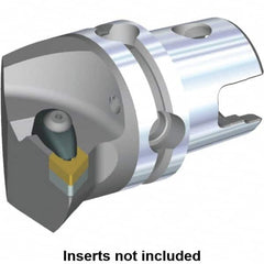 Kennametal - Left Hand Cut, Size KM50, DN.. Insert Compatiblity, Internal or External Modular Turning & Profiling Cutting Unit Head - 35mm Ctr to Cutting Edge, 50mm Head Length, Through Coolant, Series Kenclamp - Exact Tooling