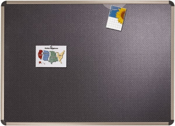 Quartet - 48" Wide x 36" High Cork Bulletin Board - Embossed Foam, Black - Exact Tooling