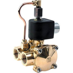 Parker - 24/60 VAC 1/2" NPT Port Brass Three-Way Internally Piloted Diaphragm Solenoid Valve - Exact Tooling