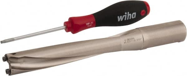 Sumitomo - 23.81 to 24.8mm Diam, 5xD, 5.315" Max Depth, 1" Shank Diam, 6.411" Flute, 8.661" OAL, Replaceable Tip Drill - Series SMD - Exact Tooling