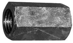 Made in USA - 1-3/4 - 5 UNC, 5" OAL Steel Standard Coupling Nut - Galvanized Finish, 2-3/8" Width Across Flats - Exact Tooling