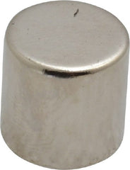 Mag-Mate - 1/2" Diam x 1/2" High Neodymium Rare Earth Magnet - 11.2 Lb Max Capacity, 200°F Max, Nickel Plated - Exact Tooling