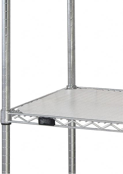 Quantum Storage - 18" Wide, Open Shelving Accessory/Component - HDPE, Polyethylene Finish, 60" Long, Use with Wire Shelving Units - Exact Tooling