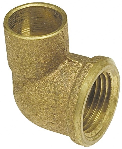 NIBCO - 3/8 x 1/2" Cast Copper Pipe 90° Elbow - C x F, Pressure Fitting - Exact Tooling