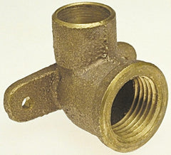 NIBCO - 3/4 x 1/2" Cast Copper Pipe 90° Drop Ear Elbow - C x F, Pressure Fitting - Exact Tooling