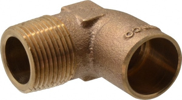 NIBCO - 3/4" Cast Copper Pipe 90° Elbow - C X M, Pressure Fitting - Exact Tooling