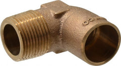 NIBCO - 3/4" Cast Copper Pipe 90° Elbow - C X M, Pressure Fitting - Exact Tooling