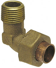NIBCO - 1-1/4" Cast Copper Pipe 90° Union Elbow - C X M, Pressure Fitting - Exact Tooling