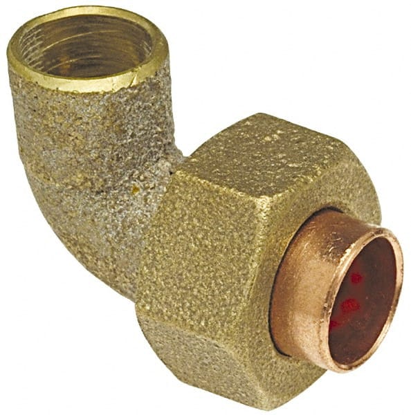 NIBCO - 3/8" Cast Copper Pipe 90° Union Elbow - C x C, Pressure Fitting - Exact Tooling