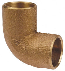 NIBCO - 1-1/2 x 1/2" Cast Copper Pipe 90° Close Rough Elbow - C x C, Pressure Fitting - Exact Tooling