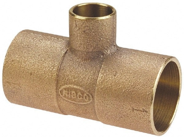 NIBCO - 2 x 3/4 x 3/4" Cast Copper Pipe Tee - C x C x C, Pressure Fitting - Exact Tooling