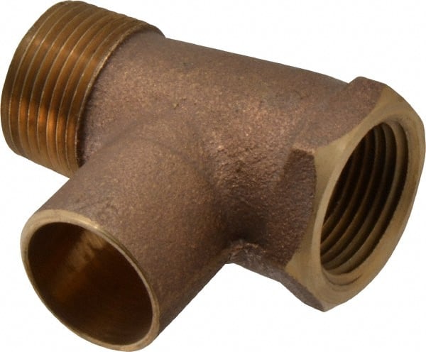 NIBCO - 3/4" Cast Copper Pipe Tee - M x F x C, Pressure Fitting - Exact Tooling