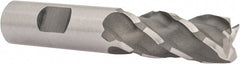 Minicut International - 3/4", 1-5/8" LOC, 3/4" Shank Diam, 3-7/8" OAL, 4 Flute, Powdered Metal Square End Mill - Single End, Uncoated, Spiral Flute, 35° Helix, Centercutting, Right Hand Cut, Right Hand Flute, Series 995 - Exact Tooling