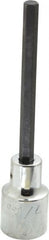 Proto - 1/2" Drive, 1/4" Hex Bit Socket - 4-5/8" OAL, 3-1/8" Bit Length, Long Hex Bit Socket - Exact Tooling