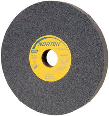 Norton - 8" Diam x 1-1/4" Hole x 3/4" Thick, I Hardness, 100 Grit Surface Grinding Wheel - Silicon Carbide, Type 1, Fine Grade, 3,600 Max RPM, Vitrified Bond, No Recess - Exact Tooling