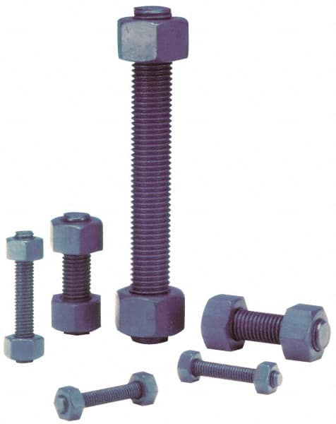 Dan-Loc Bolt & Gasket - 5/8-11 3" OAL Fully Threaded Stud - Alloy Steel, Plain Finish - Exact Tooling