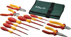 Wiha - 11 Piece Insulated Hand Tool Set - Comes in Canvas Pouch - Exact Tooling