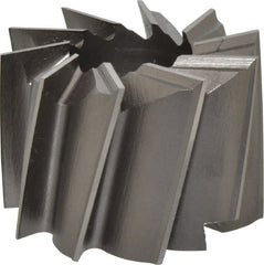 Made in USA - 2" Diam, 3/4" Arbor Hole Diam, 1-3/8" Length of Cut, 10 Flute, High Speed Steel, Finisher Shell End Mill - Right Hand Cut, Right Hand Spiral Flute, Uncoated - Exact Tooling