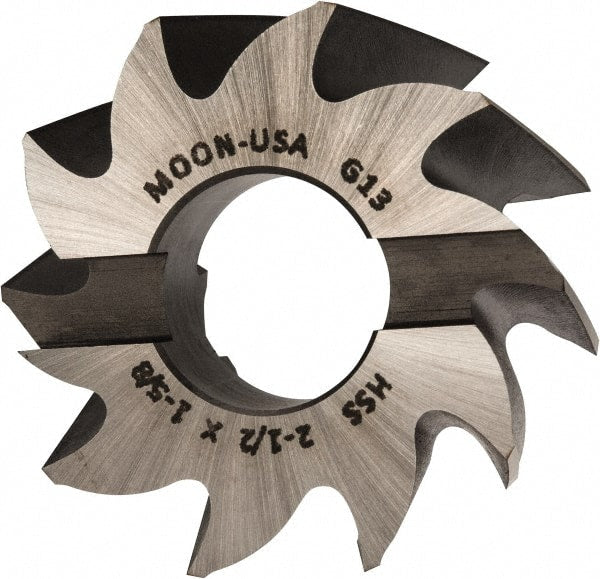 Made in USA - 2-1/2" Diam, 1" Arbor Hole Diam, 1-5/8" Length of Cut, 10 Flute, High Speed Steel, Finisher Shell End Mill - Right Hand Cut, Right Hand Spiral Flute, Uncoated - Exact Tooling