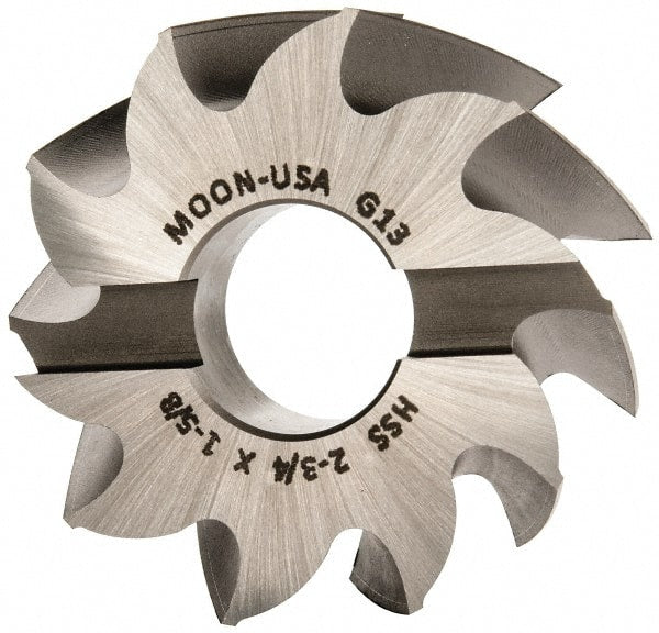 Made in USA - 2-3/4" Diam, 1" Arbor Hole Diam, 1-5/8" Length of Cut, 10 Flute, High Speed Steel, Finisher Shell End Mill - Right Hand Cut, Right Hand Spiral Flute, Uncoated - Exact Tooling